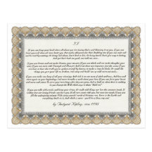 IF =  an Inspiring Poem for Young Men Post Cards