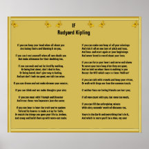 If by Rudyard Kipling Poster