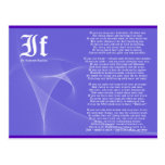 IF by Rudyard Kipling Purple Postcards