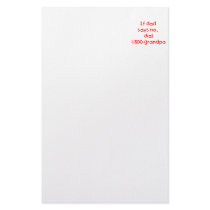 If Dad Says No (red) Stationery Design