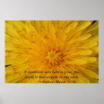 If dandelions were hard to grow, they... poster