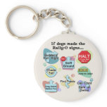 If Dogs Made Rally Signs Keychains