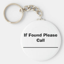 If Found Please Call Key Chains