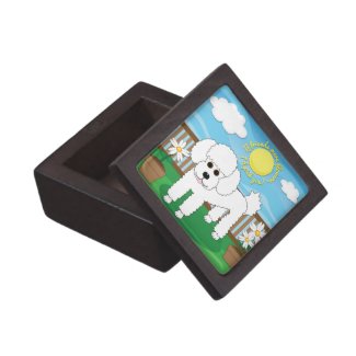 If friends were flowers, I'd pick you! Dog Art Box Premium Jewelry Boxes