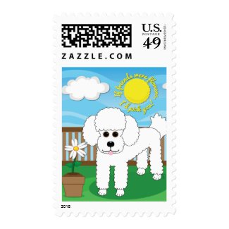 If friends were flowers, I'd pick you! Dog Stamps
