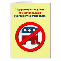 If gay people get equal rights then everyone will  card