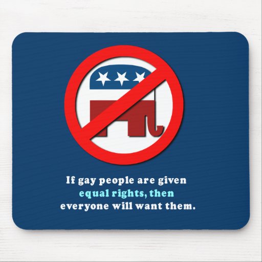 If gay people get equal rights then everyone will  mousepads
