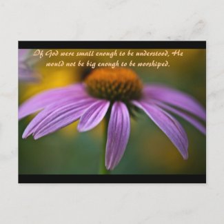 If God were small enough to be understood, He woul postcard