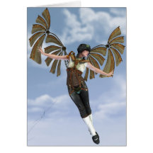 If I Could Fly Steampunk Notecard