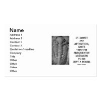 If I Don't Pay Attention Note Frequently Mistaken Double-Sided Standard Business Cards (Pack Of 100)