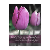 If I had a flower every time I thought of you post postcards