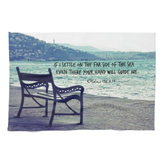 If I settle on the far side of the sea bible verse Kitchen Towel