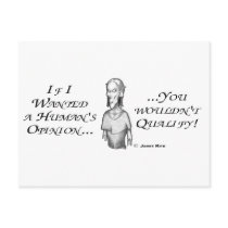 If I Wanted a Human's Opinion...You wouldn't Quali postcards by serenitystudios If I Wanted a Human's Opinion...You wouldn't Quali postcards