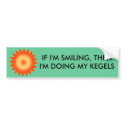 IF I'M SMILING, THEN... - bumper sticker bumper stickers