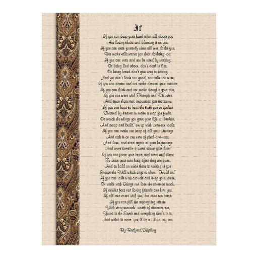 Poem If by Rudyard Kipling