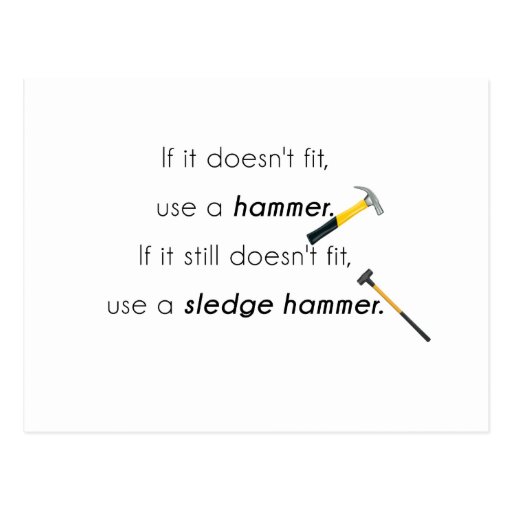 If it doesn't fit, postcard Zazzle