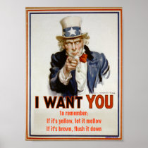 If it's yellow, let it mellow... poster