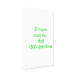 if mom says no...(green) canvas print