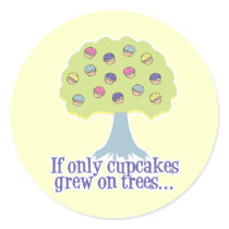 If only Cupcakes on Trees Sticker