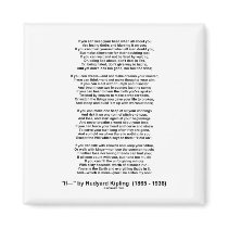 If Poem By Rudyard Kipling (Inspirational Poem) Magnet