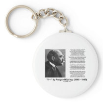 "If— " Poem By Rudyard Kipling Keychain