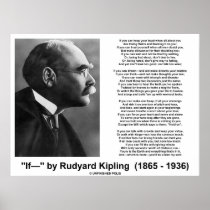 If Poem By Rudyard Kipling (Kipling Picture) Print