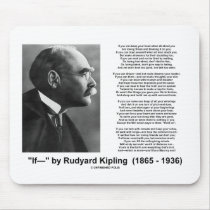 "If— " Poem By Rudyard Kipling Mousepads
