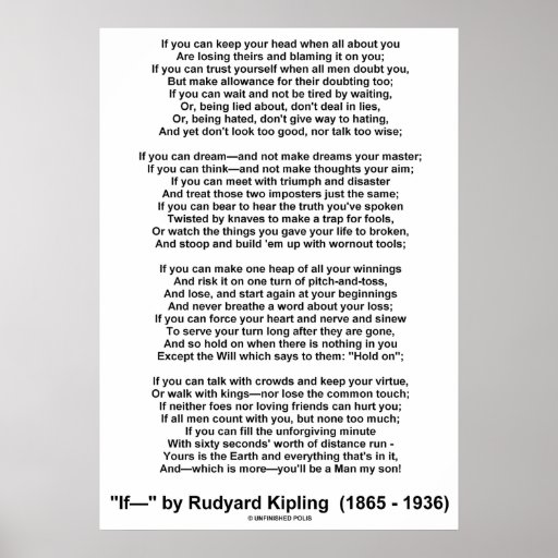 Rudyard Kipling If Poem