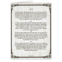 If Poem for girls. Greeting Card