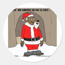 If Santa Clause The Bear Fun Christmas Gifts Tees Round Sticker