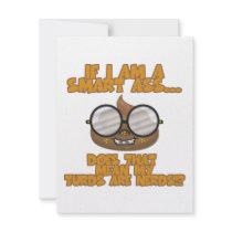 if smart ass turds nerds custom invitation