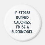 If Stress Burned Calories Fridge Magnet