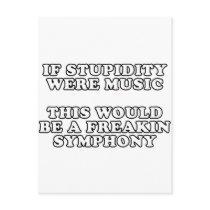 If Stupidity Were Music postcards