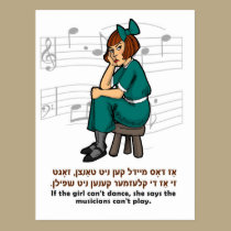 If the girl can't dance..... postcards