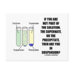 If You Are Not Part Solution Suspension (Humor) Post Cards