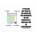 If You Are Not Part Solution Suspension (Humor) Post Cards
