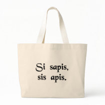 If you are wise, be a bee. canvas bag