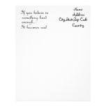If you believe in something-letterhead
