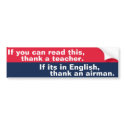 If You Can Read This (airman) bumper stickers
