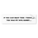 if you can read this bumper stickers by arahan1989 if you can read this bumper stickers