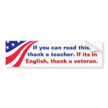 If You Can Read This (veteran) bumper stickers