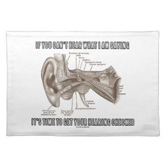 If You Can't Hear What I Am Saying (Ear Anatomy) Place Mats