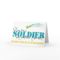 If you love a soldier raise your hand cards