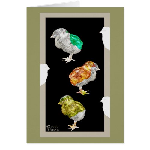 If you love chicks graphic design card card