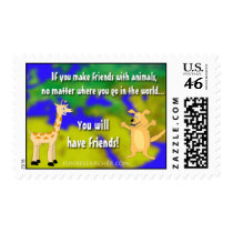 If you Make Friends With Animals postage