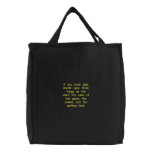 If you must play canvas bag