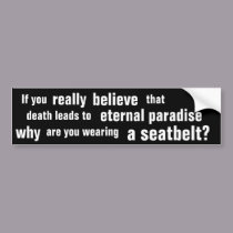 If you really believe...   atheist bumper sticker bumper stickers