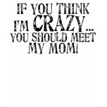 IF YOU THINK I'M CRAZY YOU SHOULD MEET... t-shirts