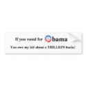 If You Voted For Obama bumper stickers