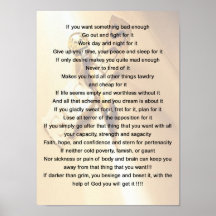 If you want something bad enough - Motivational Print